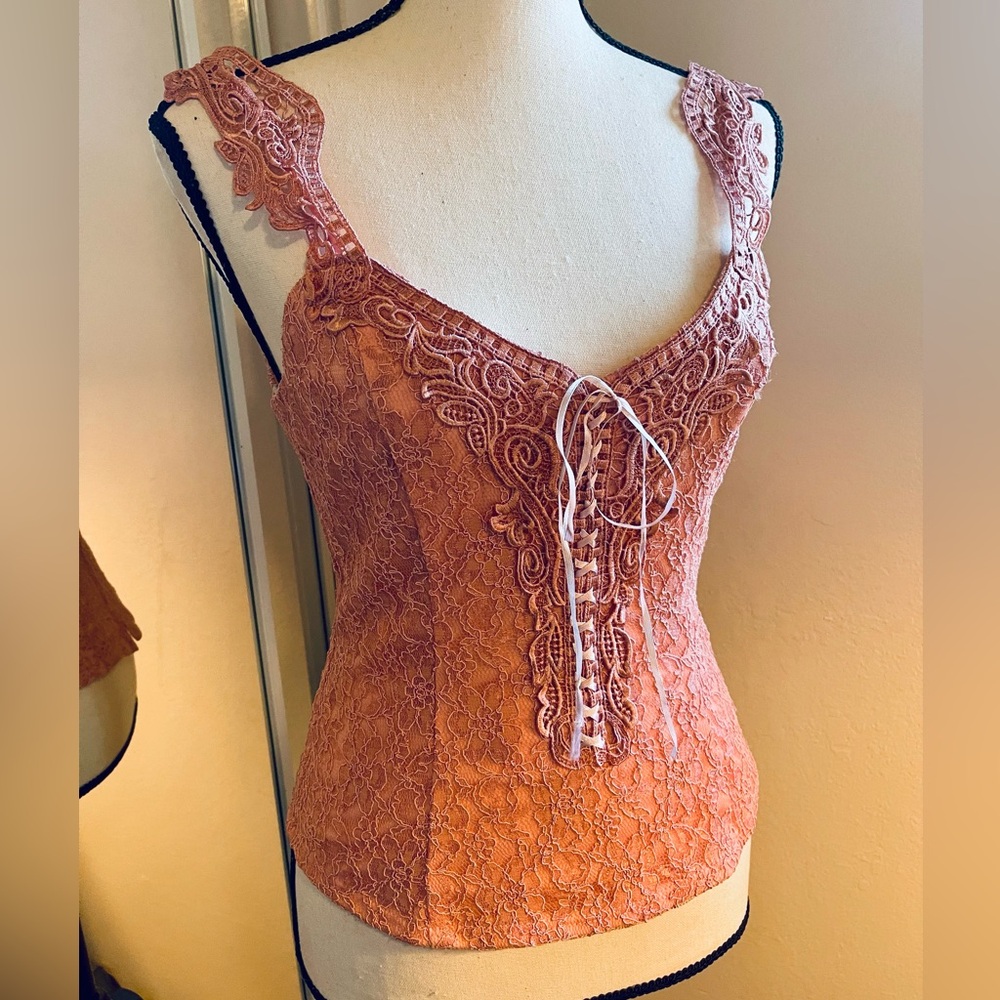 Joan & Lucy Pink Lace Camisole